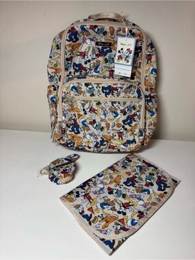 NWT JuJuBe x Disney BRB Backpack Set Disney Snacks Changing Pad & Paci Pod